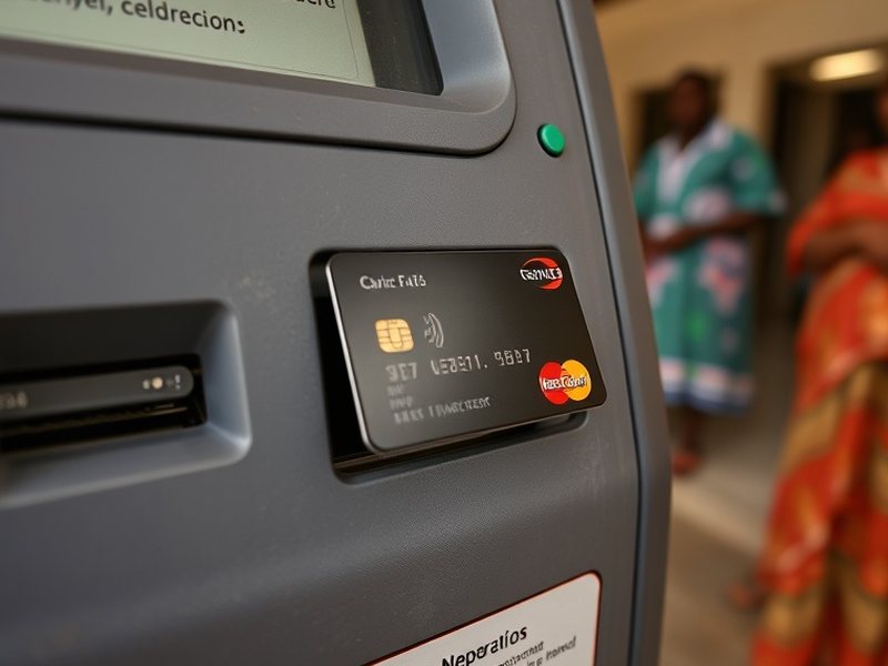 Before — Terminal fascia with a foreign device fitted over the card reader.